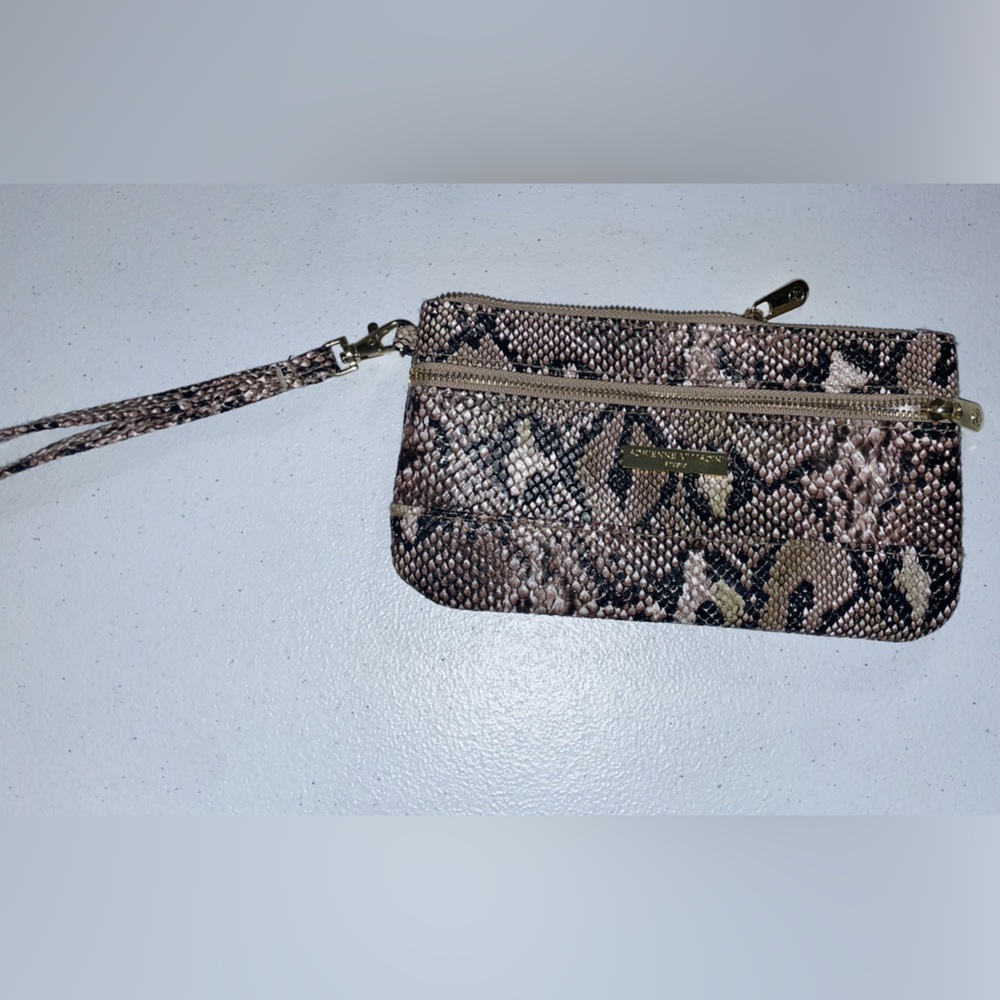Adrienne V Snake skin wristlet like new